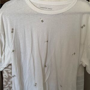 American Eagle Outfitters White Short Sleeve Tee